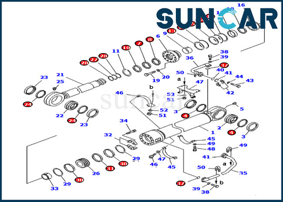 ซื้อ 707-99-78680 7079978680 Bucket Cylinder Seal Kit สำหรับรถขุด PC750SE-7 PC800SE-7 Komatsu online manufacture