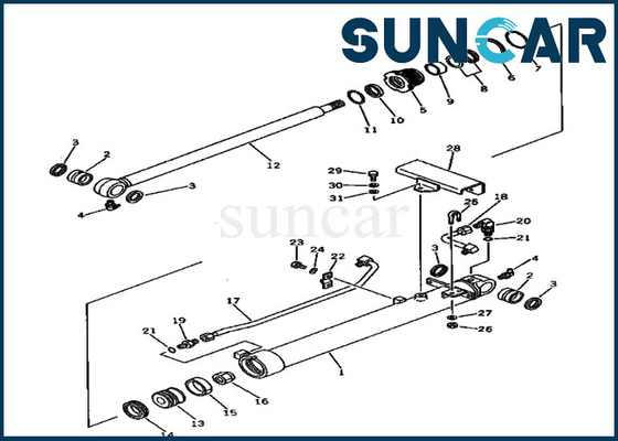 ซื้อ ชุดเปลี่ยน 20X-63-76300 20X6376300 ชุดซีลกระบอกสูบถังเหมาะสำหรับ Komatsu รุ่น PC80-1 online manufacture