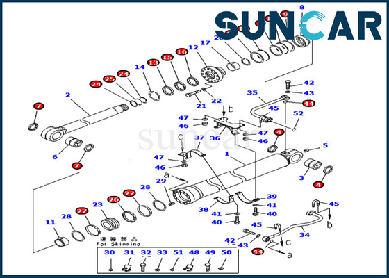 ซื้อ 707-99-69540 7079969540 Bucket Seal Kit กระบอกไฮดรอลิกเหมาะสำหรับ Komatsu PC800-8 PC850-8 PC800LC-8 online manufacture