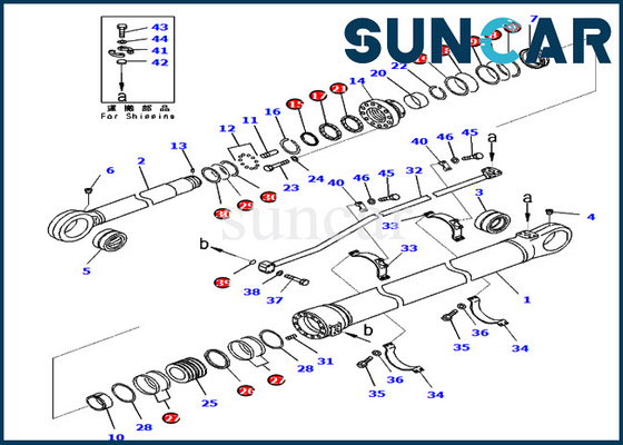 ซื้อ 7079976390 Arm Oil Seal Kit 707-99-76390 ชุดซ่อมซีลกระบอกสำหรับ PC800-8E0 PC800LC-8E0 Komatsu online manufacture