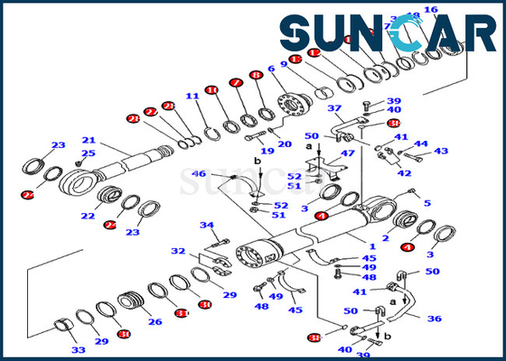 ซื้อ PC800-8E0 PC800SE-8E0 Komatsu 707-99-78410 7079978410 อะไหล่ชุดบริการกระบอกสูบรถขุด online manufacture