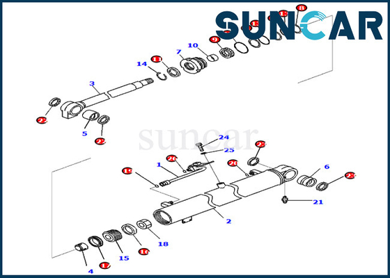 ซื้อ Komatsu Boom Sealing Kit 707-98-36740 7079836740 PC88MR-10 PW98MR-10 ชุดซีลซ่อมกระบอกสูบ online manufacture