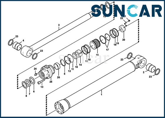 ซื้อ VOE14589336 ชุดบริการบูมกระบอก VOE 14589336 EC700B EC700C SUNCARVO.L.VO Seal Kits online manufacture