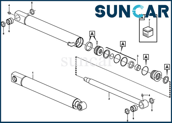 ซื้อ 15077493 EC27C SUNCARVO.L.VO Sealing Kit ความต้านทานการสึกหรอ VOE15077493 Dipper Arm Cylinder Seal Kit online manufacture