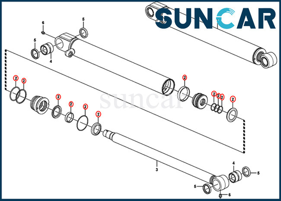 ซื้อ VOE15016641 VOE 15016641 Bucket Cylinder Seal Kit EC35C รถขุด SUNCARVO.L.VO Service Kit Parts online manufacture