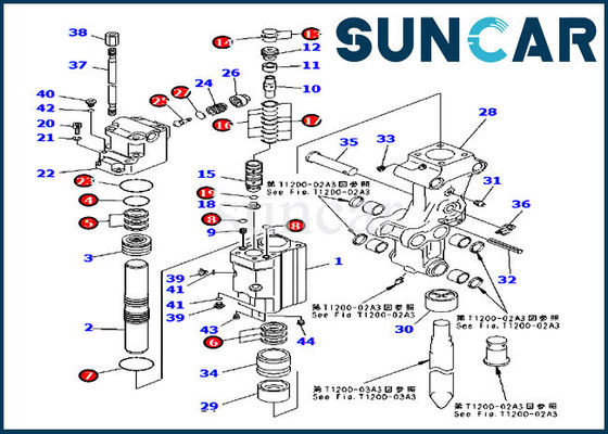 ซื้อ BK301Z-SK1 ชุดซีลเบรกเกอร์แขนไฮดรอลิกสำหรับ Komatsu Excavator PC30R-8 online manufacture