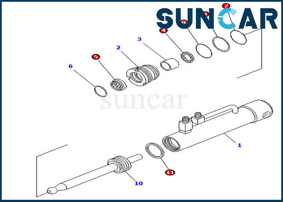 ซื้อ D275A-5 D275A-2 Komatsu Cylinder Seal Kits 707-98-11020 online manufacture