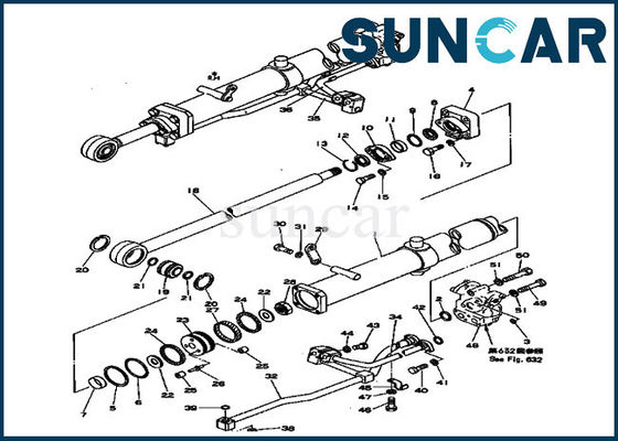 ซื้อ ชุดซีลกระบอกไฮดรอลิกยกใบมีด 175-63-05180 ชุดบริการกระบอกสำหรับ Komatsu D150A-1 D155A-1 online manufacture