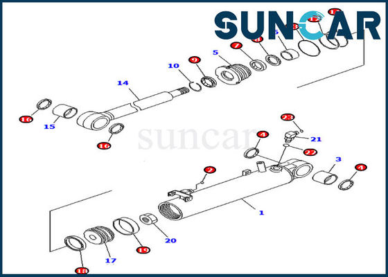 ซื้อ 707-99-23910 7079923910 Komatsu Sealing Kit ชุดบริการกระบอกสูบลิฟท์ไฮดรอลิก online manufacture