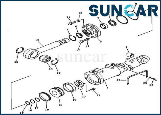 ซื้อ 707-98-56610 Blade Lift Seal Kits ชุดซ่อมกระบอกสูบเหมาะกับ D375A-2 Komatsu Bulldozer online manufacture