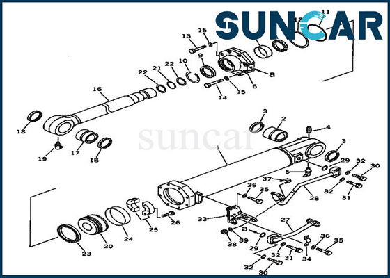 ซื้อ ความต้านทานการสึกหรอ 707-99-74100 Komatsu Ripper Sealing Kit Tilt Cylinder Repair Kit online manufacture
