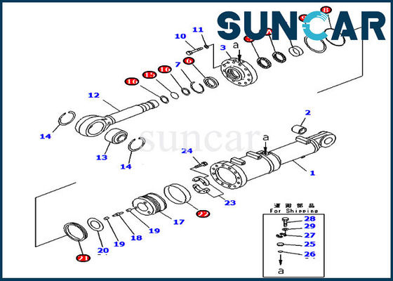 ซื้อ 707-99-81010 ใบมีดเอียง 7079981010 Komatsu Cylinder Seal Repair Kit สำหรับ Pitch Dozer online manufacture