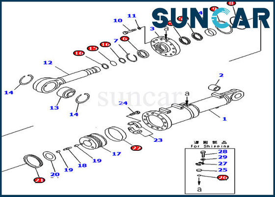 ซื้อ Pitch Dozer 707-99-81020 Komatsu Replacement Cylinder Seal Kits Blade Tilt Service Kit online manufacture