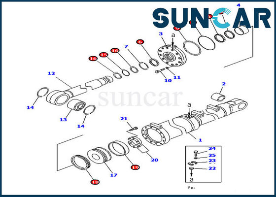 ซื้อ Komatsu Sealing kit 7079984200 Blade Tilt Cylinder Service Kit เหมาะกับ Bulldozer รุ่น D475A-5 online manufacture