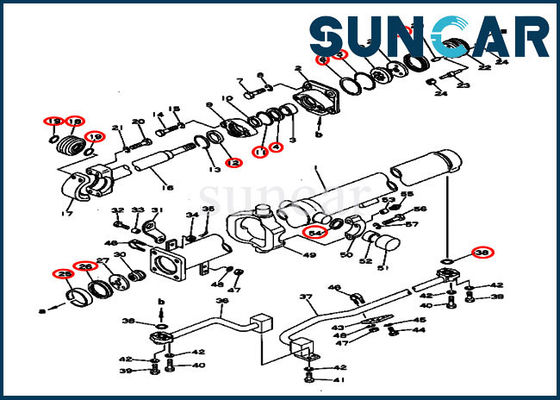ซื้อ 130-63-05020 ชุดซีลกระบอกไฮดรอลิกเหมาะกับ Komatsu D53A-16 D53P-16 Bulldozer online manufacture