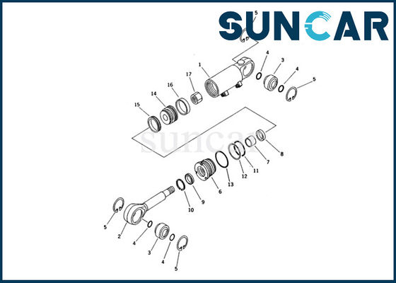 ซื้อ 707-98-23100 Blade Tilt Cylinder Service Kit Komatsu Inner Repair Seal Kit สำหรับ PC20R-8 Excavator online manufacture