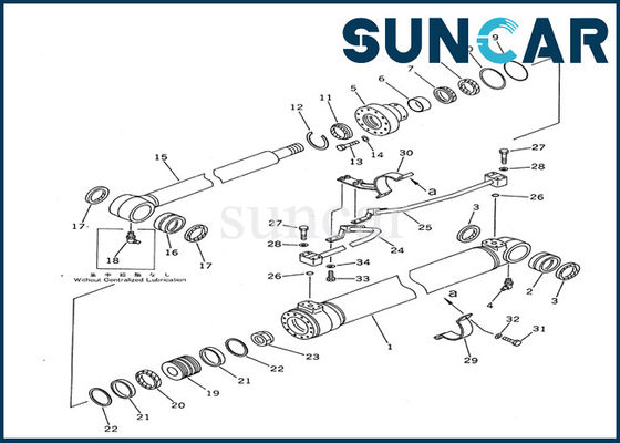 ซื้อ 707-98-36200 Boom Cylinder Seal Kit Komatsu อุปกรณ์รุ่น PC100-5 Inner Repair Service Kit online manufacture