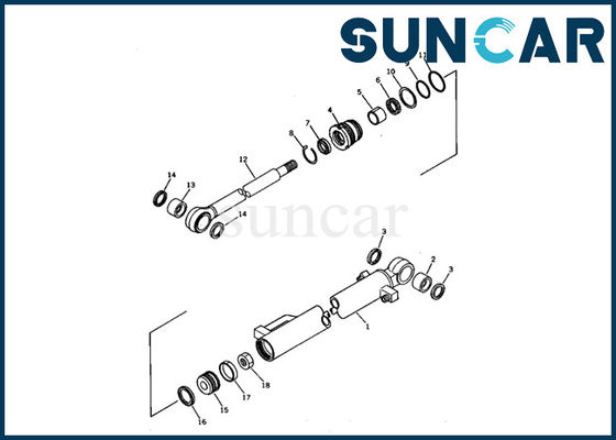 ซื้อ 21S-63-02030 Seal Kit Bucket Cylinder Service Kit สำหรับ PC03-1 Komatsu รถขุดรุ่น Inner Parts online manufacture