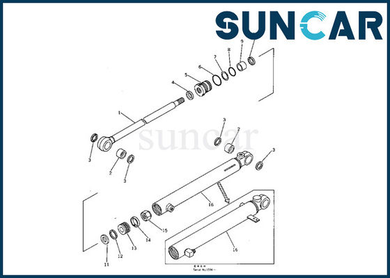 ซื้อ 707-00-50320 Komatsu Arm กระบอกไฮดรอลิก Assy Seal Kit เหมาะกับ PC05-1 เครื่องจักรขุด online manufacture