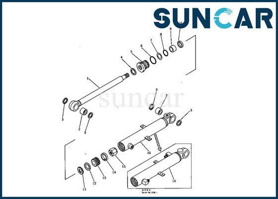 ซื้อ 707-00-50330 Komatsu Bucket Cylinder Seal Kit PC05-1 Mini Excavator Cylinder Inner Service Kit online manufacture