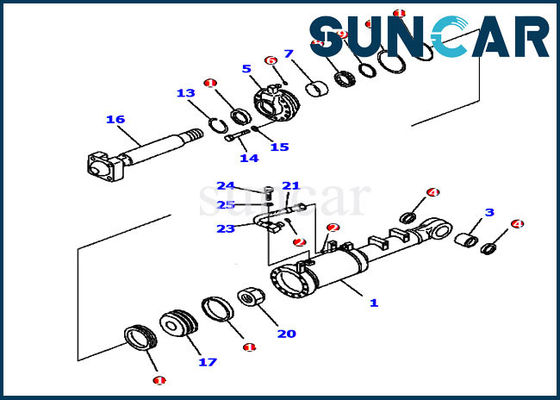 ซื้อ 707-99-52160 Tilt Service Kit 7079952160 Komatsu Cylinder Seal Kit เหมาะกับ D61EX-15 รถดันดิน online manufacture