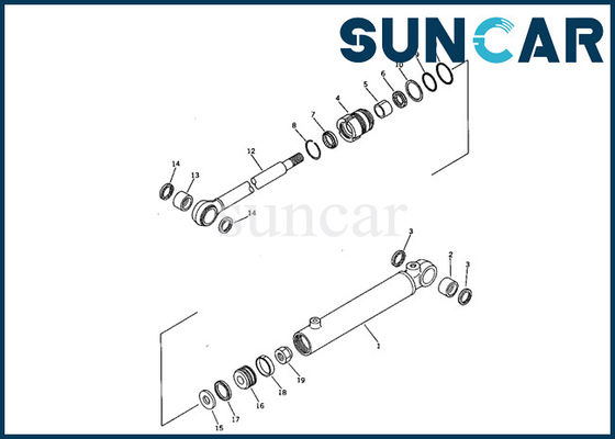 ซื้อ 707-00-50640 ชุดบริการกระบอกสวิง Komatsu PC05-5 Repair Seal Kit สำหรับ Mini Excavator online manufacture