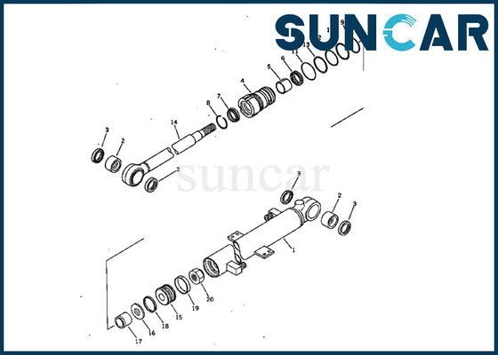 ซื้อ 707-00-50650 Boom Cylinder Sealing Kit Komatsu PW05-1 Repair Seal Kit For Excavator Model online manufacture