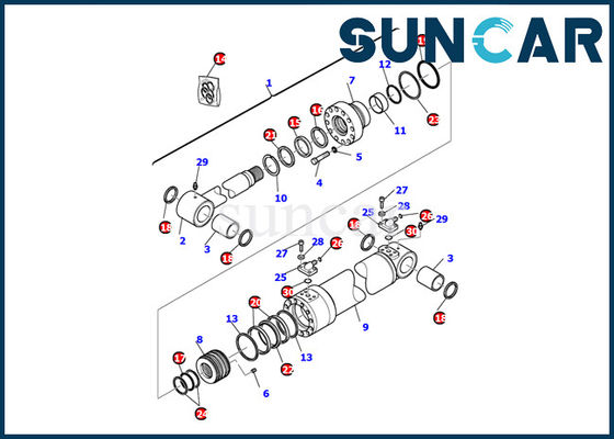 ซื้อ 707-99-35300 Boom Swing Cylinder Seal Kit Komatsu รถขุดซ่อมภายใน Oil Seal Service Kit online manufacture