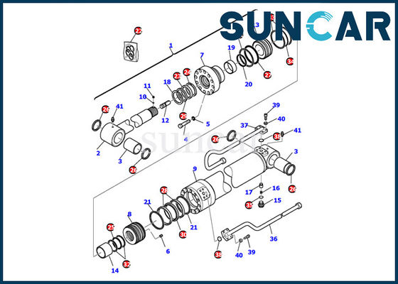 ซื้อ 707-99-35310 Arm Cylinder Seal Kit เหมาะกับ Komatsu PC110R-1 PC95R-2 Excavator Sealing Gasket Kit online manufacture