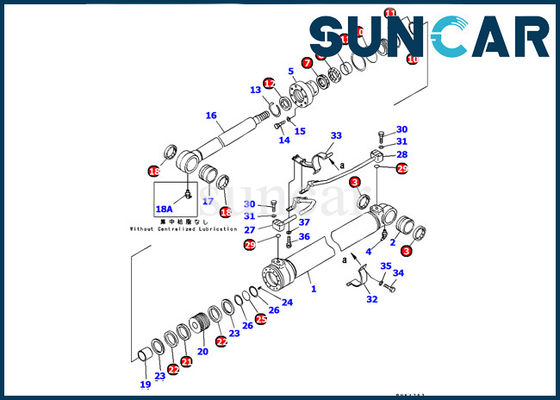 ซื้อ 707-99-37230 Komatsu Service Kit PC120-6 Excavator Boom Cylinder Seal Kit ความต้านทานต่อแรงดันสูง online manufacture