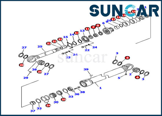 ซื้อ 707-99-78770 Komatsu Seal Kit ISO9001 PC1250-7 ชุดซ่อมกระบอกไฮดรอลิกซีลน้ำมัน online manufacture