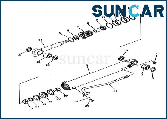 ซื้อ 707-98-22810 Komatsu Excavator Boom Cylinder Seal Kit PC12UU-2 ชุดบริการซ่อมภายใน online manufacture