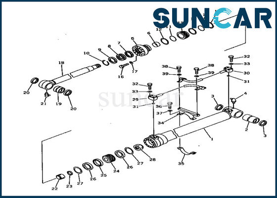 ซื้อ 707-98-43530 Dump Cylinder Seal Kit เหมาะกับ Komatsu CD110R-1 PC128UU-2 Excavator Sealing Kit online manufacture