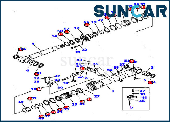 ซื้อ 707-99-39680 Komatsu Arm Cylinder Seal Kit สำหรับ PC128UU-1 Machinery Inner Repair Service Kit online manufacture