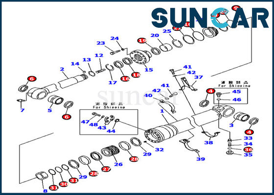 ซื้อ 707-99-46420 Komatsu PC160LC-7-E0 Arm Cylinder Seal Kit ชุดอุปกรณ์ขุดเจาะชิ้นส่วนไฮดรอลิก online manufacture