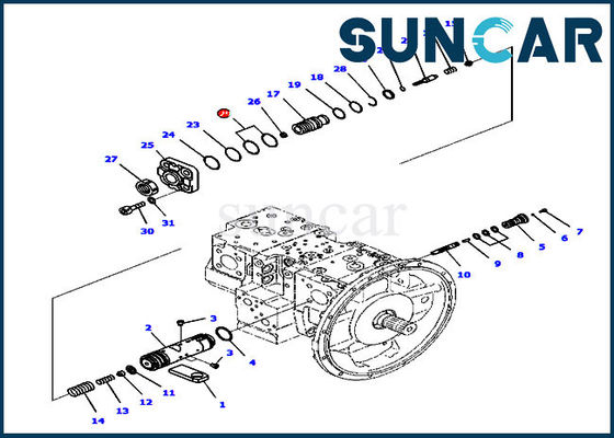 ซื้อ 708-2L-45240 แหวนซีลปั๊มหลักสำหรับ PC210-10 PC210LC-10 Komatsu Inner Parts online manufacture
