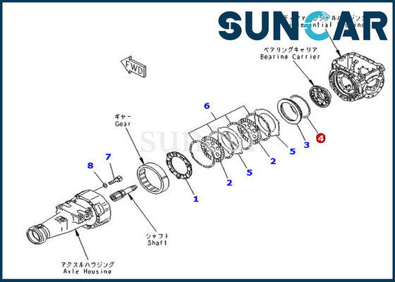 ซื้อ WA320-6 Gearbox Sealing Ring 419-33-21420 Komatsu รถตักล้อยางอะไหล่ซีลอะไหล่ online manufacture