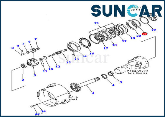 ซื้อ WA320-3 Komatsu 419-33-21412 แหวนซีลเพลา 4193324412 ซีลล้อรถตัก online manufacture