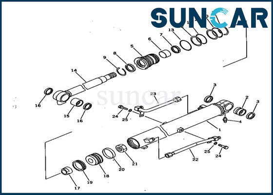 ซื้อ 707-99-15710 Komatsu PC28UU-1 Boom Cylinder Seal Kit ความต้านทานน้ำมัน Inner Service Kit Replacement online manufacture