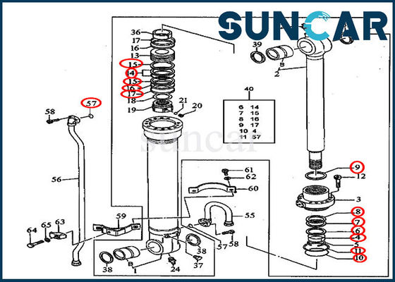 ซื้อ 200CLC JOHN DEERE AT196469 Bucket Seal Kit 240DLC ชุดซ่อมกระบอกสูบรถขุด online manufacture