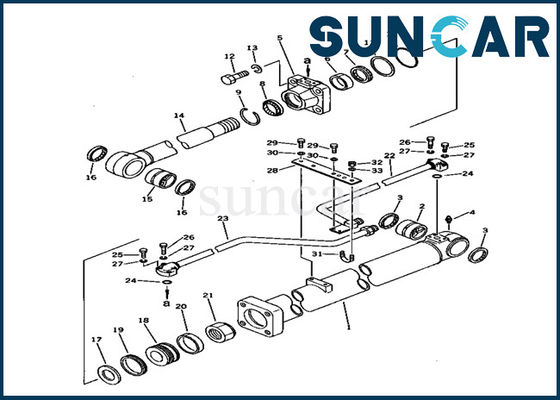 ซื้อ Komatsu Service Kit 707-98-38510 Boom Cylinder Seal Kits รถขุด PC150-1 ชุดซ่อมซีล online manufacture