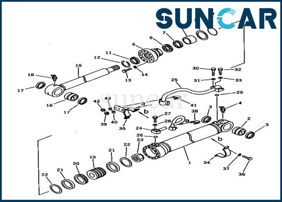ซื้อ Komatsu Boom Cylinder Service Kit 707-98-38520 ชุดเปลี่ยนซีลสำหรับรถขุด PC150-5 online manufacture