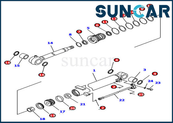 ซื้อ 707-98-12390 Komatsu Sealing Kit PC16R-3 ชุดซ่อมซีลกระบอกสำหรับรถขุดรุ่น online manufacture
