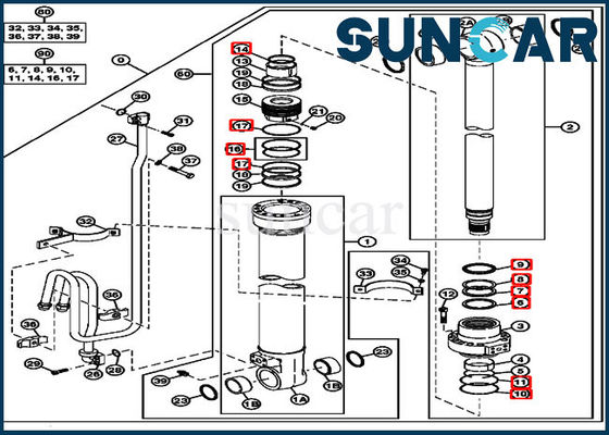 ซื้อ 225DLC John Deere Components 4654421 ชุดบริการกระบอกสูบไฮดรอลิกของรถขุดบูม online manufacture