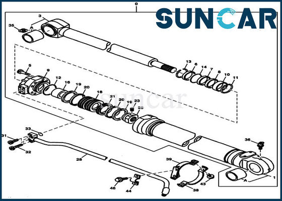 ซื้อ 9178294 ชุดเปลี่ยนถังซีลชุดกระบอกเหมาะกับ John Deere 230LCR 790ELC 230LC online manufacture