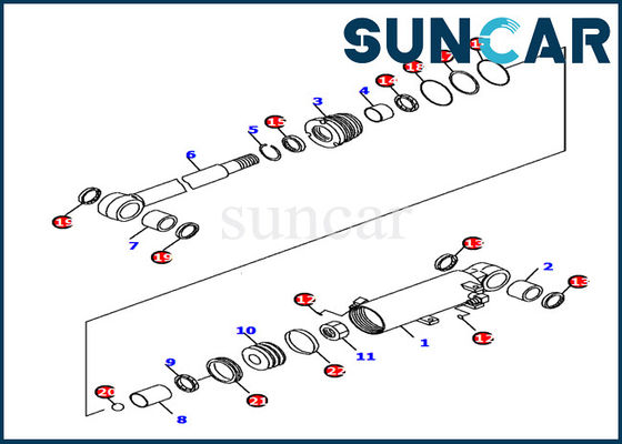 ซื้อ 707-98-12790 Blade Cylinder Sealing Kit ชุดบริการกระบอกสูบสำหรับรถขุด Komatsu PC16R-3 online manufacture