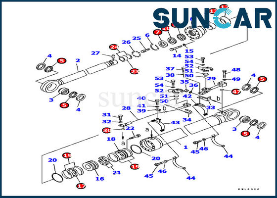 ซื้อ ชิ้นส่วนรถขุด 707-99-85310 ชุดซ่อมกระบอกสูบแขนชุดซีลสำหรับ komatsu PC1800-6 online manufacture