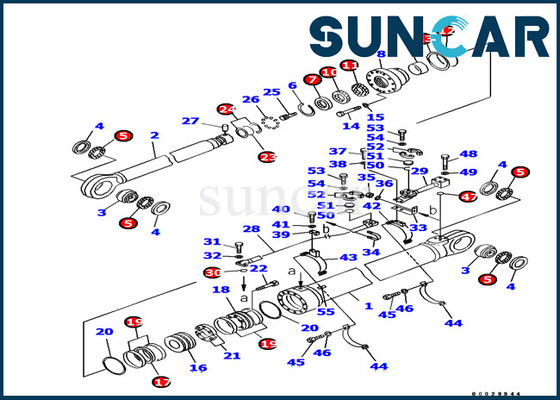 ซื้อ Komatsu Arm cylinder Seal Kit 707-99-85330 ชุดซีลซ่อมกระบอกเหมาะสำหรับรถขุด PC1800-6 online manufacture