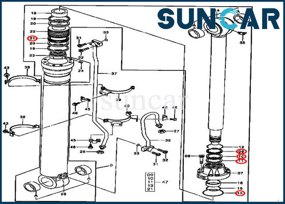 ซื้อ ประสิทธิภาพการซีลสูง 9180582 ชุดซ่อมกระบอกแขนสำหรับ 330LC 330LCR John Deere online manufacture