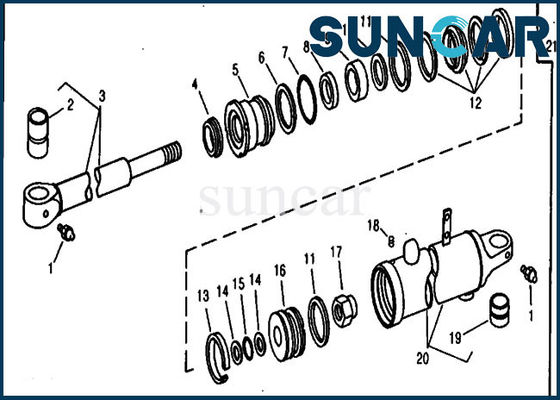 ซื้อ 690 690B John Deere RE21406 ชุดซีลกระบอกสูบแขนเปลี่ยนไฮดรอลิก online manufacture